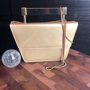 Vintage gold structured bag